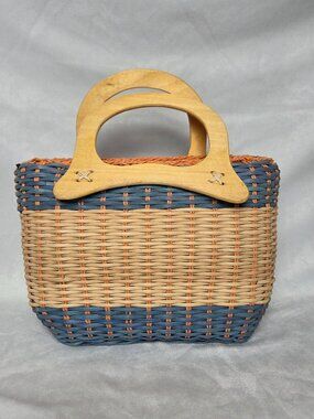vintage wicker purse